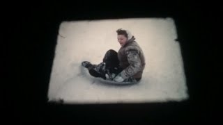 1950s Street Sledding with Aluminum Flying Saucer Corry Pa Home Movie