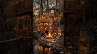 From Wild Forest to Dream Treehouse Paradise 🌲🔥#reels #restoration #interiordesign #housedesign