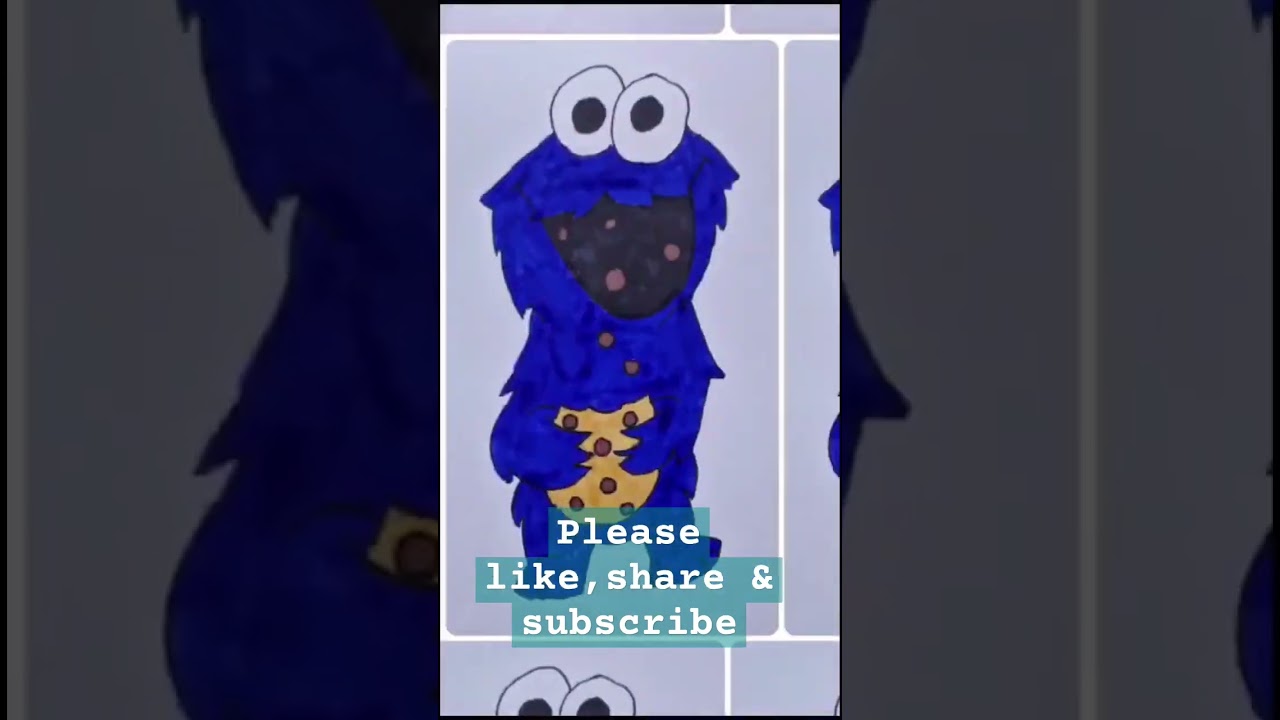 Watch my how to draw Cookie Monster 🍪 - full video link in description 😀  