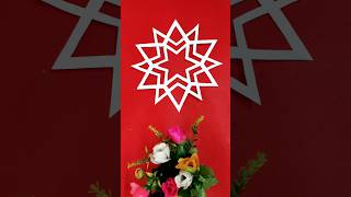 How to Make a Paper Snowflake ❄️ Easy Paper Cutting Design. #ytshorts #diy #viral