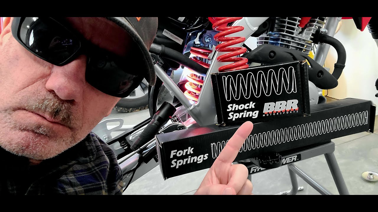 BBR CRF110 Shock Spring Installation - YouTube