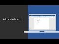 Add and edit text in microsoft word