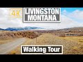 4K City Walks - Livingston Montana USA - March 28 - Meyers View Trail Virtual Treadmill Scenery Walk