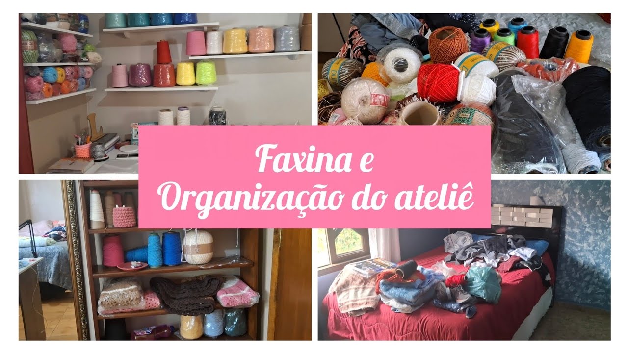 Vem me acompanhar nessa Faxina e Organização do Ateliê/ Novos projetos. 
