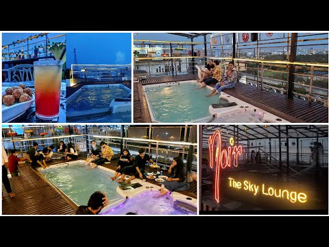 Noir the sky lounge kolkata || openroof restaurant in Tulip a 4 star hotel.