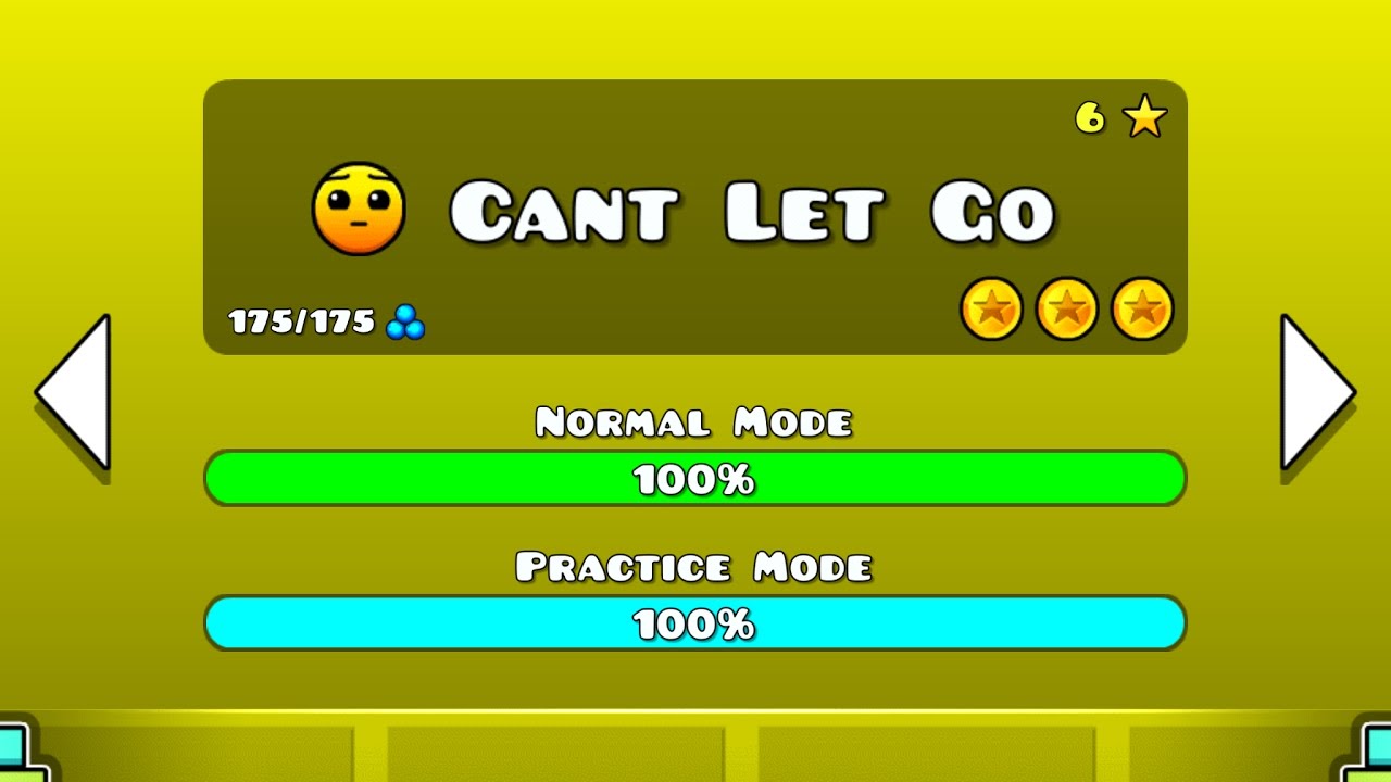 Geometry Dash Walkthrough - Level 6 (Cant Let Go) [All Coins]