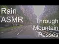 Driving in heavy rain, Binaural rain ASMR in the French and Italian Alps via Col d&#39;Izoard