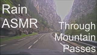 Driving in heavy rain, Binaural rain ASMR in the French and Italian Alps via Col d&#39;Izoard