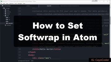 How to Set Softwrap in Atom