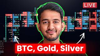 LIVE: Trading BTC, Gold, Silver | Orderflow & Footprint