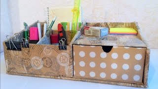 DIY: ОРГАНАЙЗЕР для Канцелярии Своими Руками! Организация Рабочего Стола!