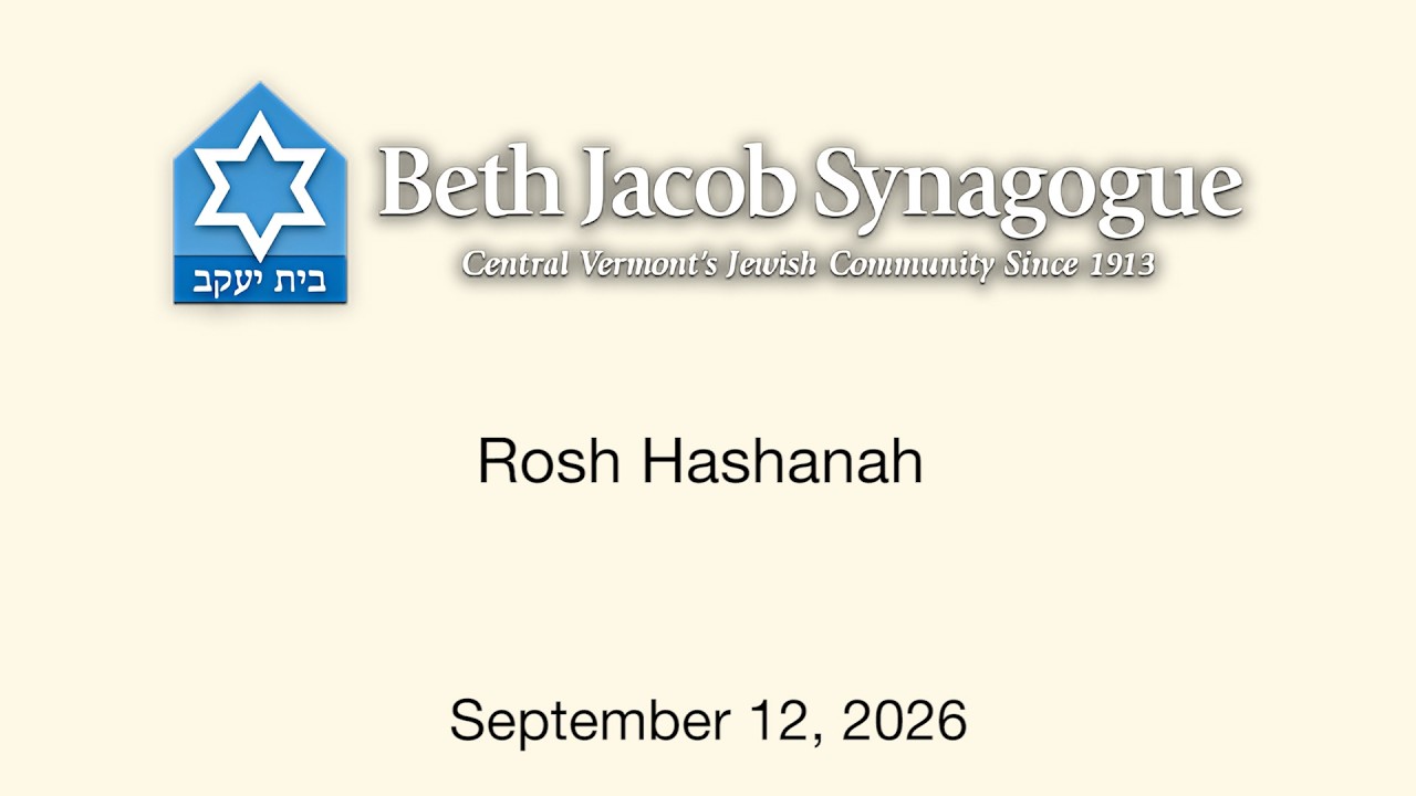 Thumbnail for Beth Jacobs Synagogue - Rosh Hashanah 9/12/2026