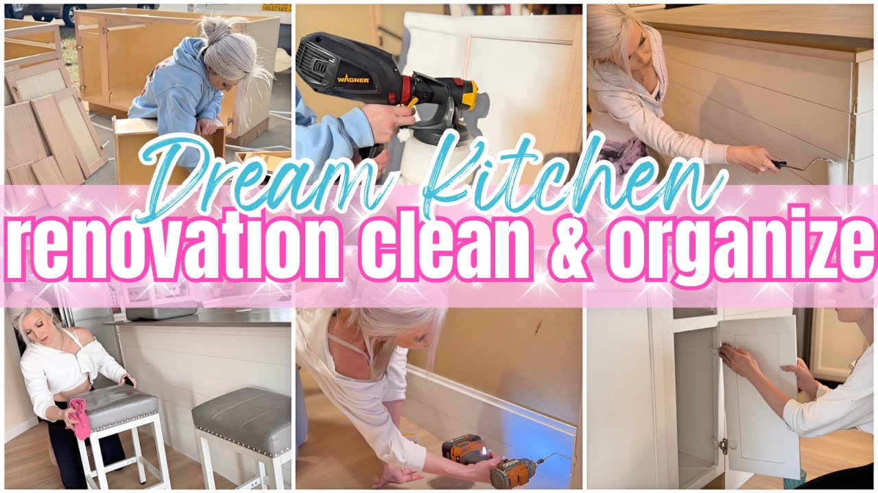 *NEW* ✨ DREAM KITCHEN MAKEOVER | NEW ISLAND DIY CLEAN DECLUTTER & ORGANIZE