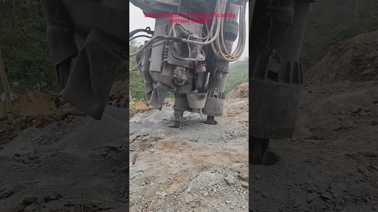 How to split 2,000 tons of hard stone with an excavator every day, rock splitting machine