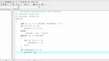 PROGRAMA EN LENGUAJE C PARA DETEMINAR SI UN NÚMERO DADO ES PRIMO O NO
