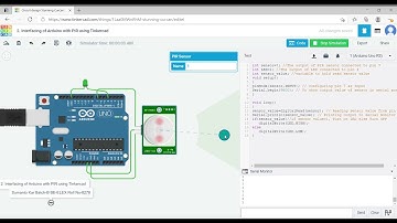 Arduino and PIR Sensor Interface in TinkerCAD