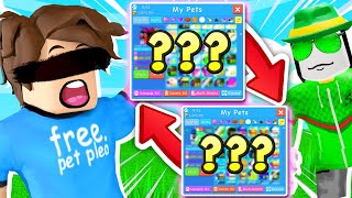 I Tried BLIND TRADING With SECRET PETS In ROBLOX BubbleGum Simulator screenshot 5