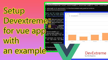 Setup devextreme components for vue app with an example