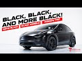 Back in Black 🎱 Satin Black Color 3M Wrap &amp; Crystalline Tint Tesla Model Y 20&quot; TSF Black Wheels