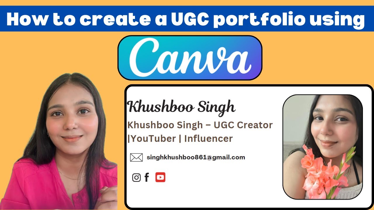 How to create a UGC portfolio using CANVA! (HINDI) + Most important ...