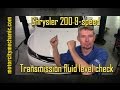 Chrysler 200 9-speed transmission fluid level check