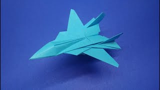 SU35 Origami airplane. How to make a paper airplane model su35.
