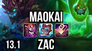 MAOKAI vs ZAC (JNG) | Rank 2 Maokai, 8/1/11, 67% winrate, Godlike | EUW Challenger | 13.1