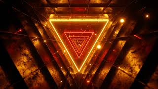 Seamless Loop Motion Graphics Of Flying Into Triangle Red Tunnel Abstract Looped Video | Ultra HD 4K