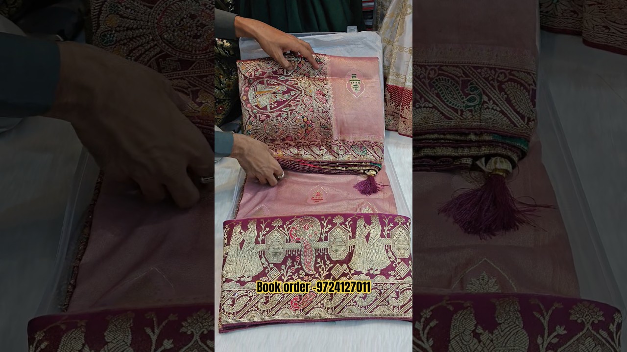 A very beautiful pura satin silk saree