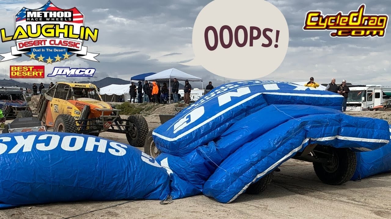 FUNNY FINISH LINE BLOOPER, DRAG RACE START, CRASHES AND BIG AIR AT TROPHY TRUCK AND UTV DESERT RACE!