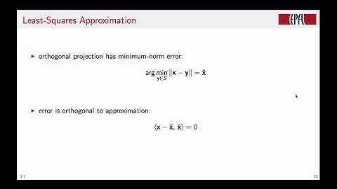 Hilbert Space and approximation | Digital Signal Processing