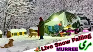 couple camping 01 first night sleeping in suv MURREE snowfall live today weather snow storm