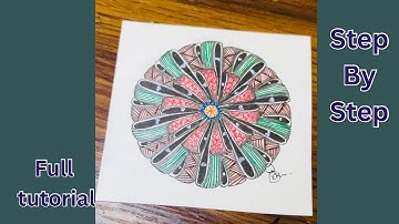 When Lines Meet Mindfulness –Zentangle Magic”| Drawing Tutorial For Beginners 