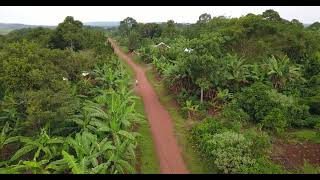 Flying over the electrical lines in Kizigo village to Emmaus School