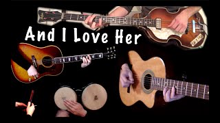 And I Love Her | Guitars, Bass, Bongos and Claves | Cover chords