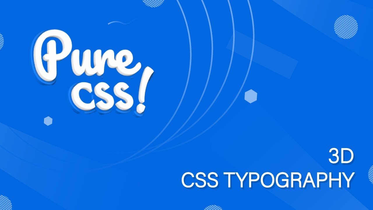 3D Css Typography - YouTube