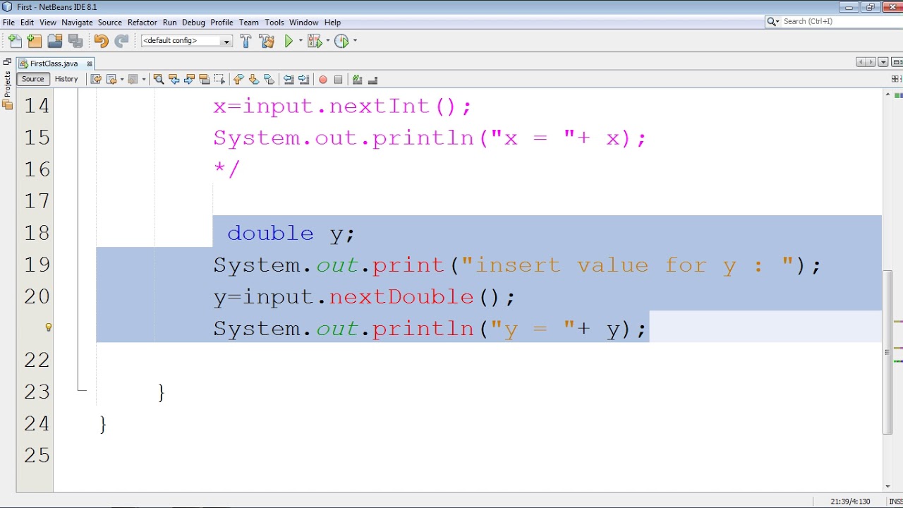 17 Input Using Scanner Class in Java | ادخال البيانات في لغة جافا - YouTube