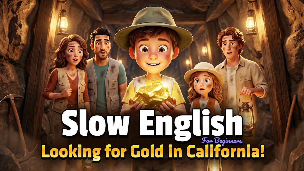We Went Looking for Gold in California! | Easy English Listening Story (A2 Level)