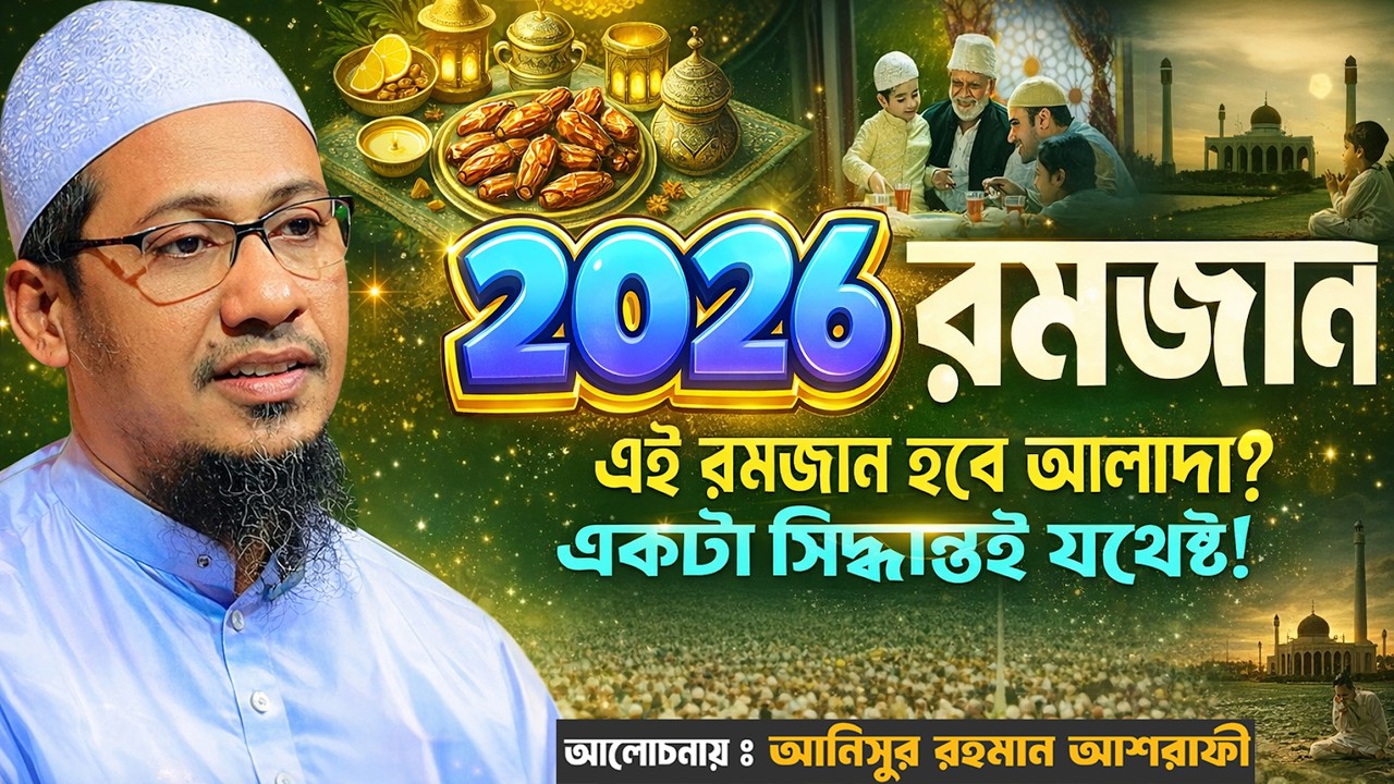 রমজান এর নতুন ওয়াজ ২০২৬। Romjaner waz 2026 আনিসুর রহমান আশরাফী  হুজুরের নতুন ওয়াজ ২০২৬ Aashrafi Waz