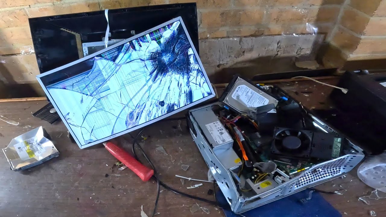 Angry Office Man Smashes Dell OptiPlex Desktop System - YouTube
