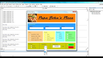 Visual Basic 6.0: Pizza Aap (Part 1)