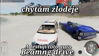 testuji a chytám zloděje v policejním vanu v beamng drive!!