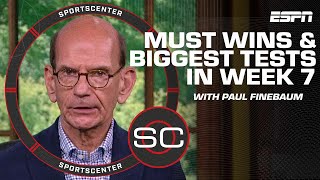 Paul Finebaum’s MUST WINS and BIGGEST TESTS in Week 7 🏈 | SportsCenter