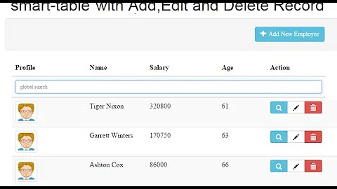 Angularjs Smart Table With CRUD OPeration | Add, Edit and Delete With Smart-Table