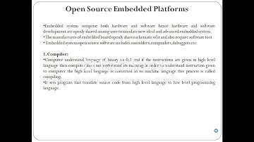 Open Source Embedded Platforms