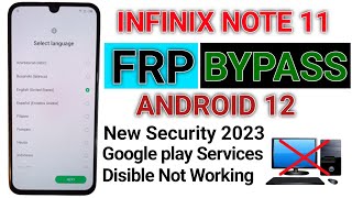 Infinix Note 11 Frp Bypass Android 12 | All Infinix Google Account Unlock | New Security 2023 No Pc
