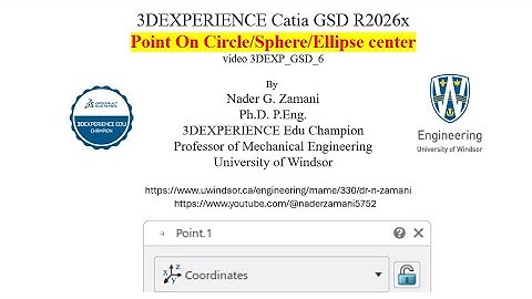 3DEXPERIENCE CATIA, 3DEXP GSD 6, "Point On Circle/Sphere/Ellipse center" R2026x