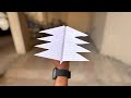 Super flying rocket plane  notebook flying zigzag plane how to make notebook flying plane