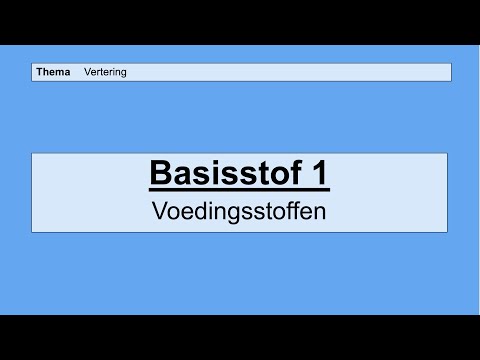 Havo 5 | Vertering | Basisstof 1 Voedingsstoffen