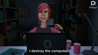 Lizzie plays theotown/rages/destroy the computer/happiness: 0%/grounded